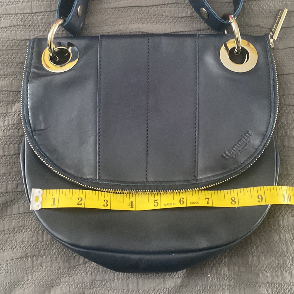 Hammitt Navy Leather Crossbody Bag with Gold Hardware